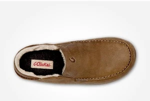 OLUKAI Kipuka Hulu Para hombres Cuero Premium Cuero Nobuck Sin Cordones Caramelo Talla 14 - Imagen 1 de 16