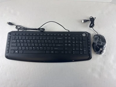 9DF28AA#ABL HP Pavilion 200 Wired Keyboard and Mouse Combo Black - Image 1 of 2