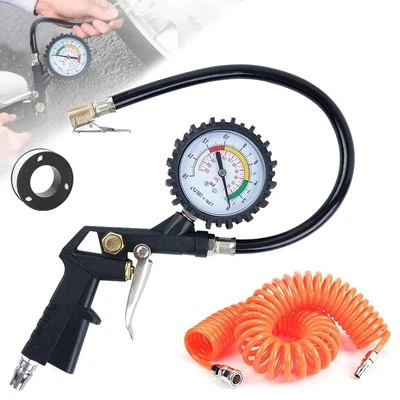Pressure Gauge Pressure Gun Pump Air Compressor Tire Auto Car Motorcycle - Image 1 of 4
