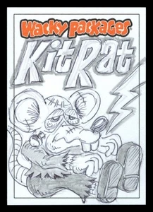 2025 WACKY PACKAGES HALLOWEEN KIT RAT PETE ZIES SKETCH 1/1 - Picture 1 of 2