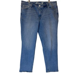 Seven7 Jeans Womens Size 20 Straight Leg Light Wash Denim Blue - Picture 1 of 7