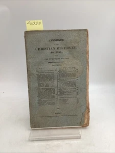 1821 Apéndice al Observador Cristiano Siendo el Vigésimo Volumen Ingraham - Imagen 1 de 3