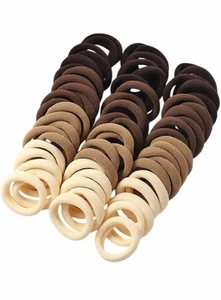 30x Thick Seamless Cotton Hair Bands Rubber Ties Ponytail Holders Women Girls - Picture 1 of 3