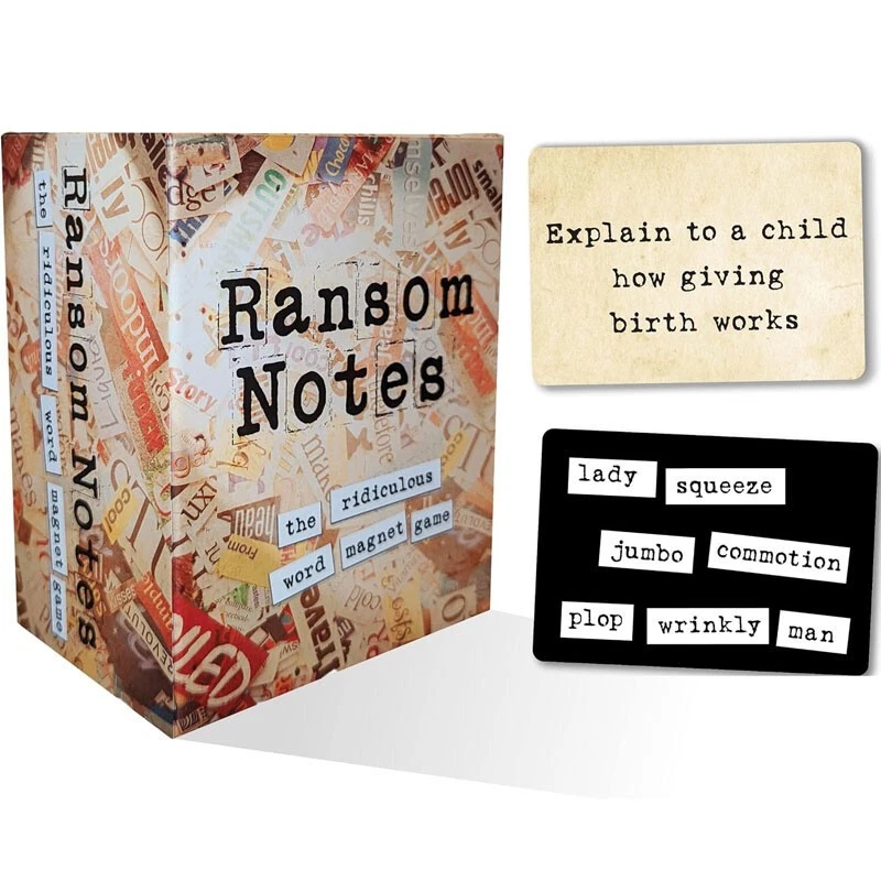 Ransom Notes - The Ridiculous Word Magnet Party Game, 3+ Players Gift~~~~