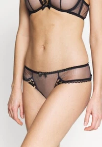 AGENT PROVOCATEUR ATEMBERAUBENDER SCHWARZ/BLAUER INDY-SLIP AP 2 SMALL UK 8 NEU MIT ETIKETT - Bild 1 von 2