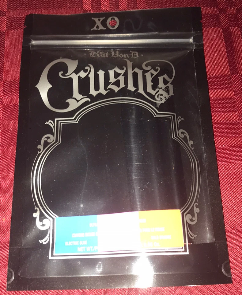 Kat Von D Crushes Technicolor Crayon Set Electric Blue Bubblegum Wild Orange