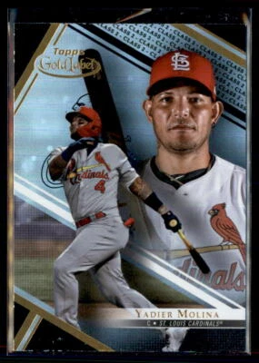 2021 Topps Gold Label #50 Yadier Molina Class 2 Black - Image 1 of 2