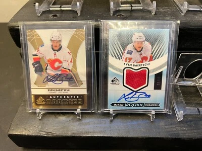 2012-13 SP Game Used Inked Rookie Sweaters #IRSSB Sven Baertschi & #108  - Image 1 of 4