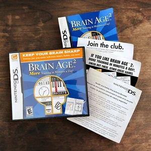 Brain Age 2 Nintendo DS 2007 Case & Manual Only NO Game - Picture 1 of 12