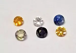 6 x Natural earth-mined sapphire gemstones...0.15-0.2 carat gem each - Picture 1 of 11