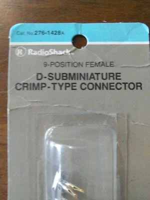 NEW Radio Shack Female D-Subminiature Crimp-Type Connector Model #276-1428A - Image 1 of 2