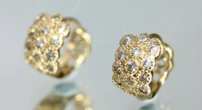 Сверкающие крошечные бриллиантовые обручи/серьги - Изображение 1 из 4