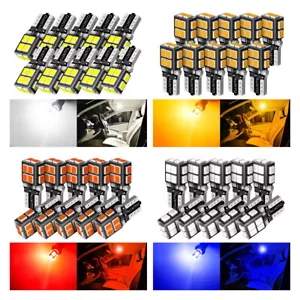AUXITO T10 LED License Plate Light Bulbs Super Bright White Amber 168 2825 194 - Picture 1 of 5
