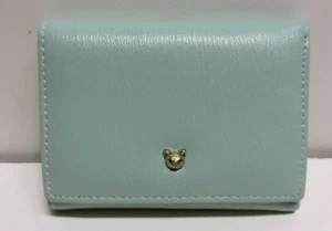 Miniso Wallet Light Green w Pink Interior 4" x 3" - Picture 1 of 5