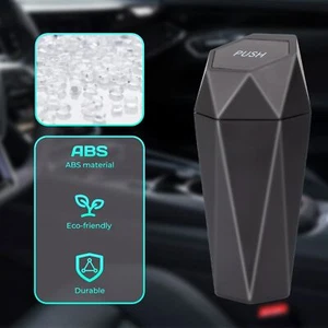 Cubo de basura portátil para automóvil con tapa mini cubo de basura para automóvil soporte automático - Imagen 1 de 11