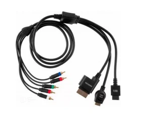 Cable VGA + AV pour console Sony PSX PS1 - connexion à écran LCD, PC, projecteur - Photo 1/2