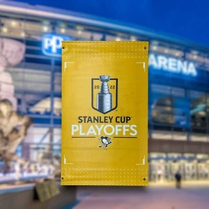 2022 Stanley Cup Playoffs 36 x 60 Pittsburgh Penguins Arena Banner - Picture 1 of 3