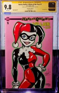 Harley Quinn: Villain of the Year #1 Blank Signed & Sketch by Anthony Apodaca - Picture 1 of 2