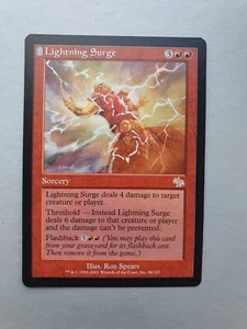 Lightning Surge, Magic The Gathering Judgement (2002), Rara Red Hechicería Casi Nuevo - Imagen 1 de 2