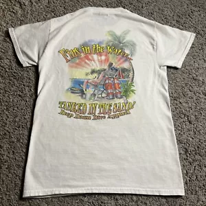 Vintage Sandals Jamaica Shirt Mens Size S Small White Deep Down Dive Apparel - Picture 1 of 10