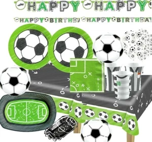 FOOTBALL Theme Birthday Party Tableware Decorations Grassroots Supplies Soccer - Picture 1 of 17