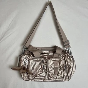 Borsa a mano quarzo metallizzato Kipling borsa a tracolla NUOVA - Foto 1 di 2