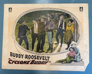 Tarjeta de vestíbulo película silenciosa Buddy Roosevelt Cyclone Buddy - Imagen 1 de 10