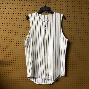 Vintage Bike Pin Stripped Softball Jersey 90s Made In USA Size Large - Picture 1 of 7