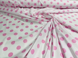 Premium 1 inch Polka Dot Poly Cotton Fabric Sold By The Yard. - Picture 1 of 1