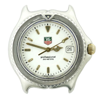 TAG HEUER SEL ПРОФЕССИОНАЛЬНЫЙ WI1150 БЕЛЫЙ ЦИФЕРБЛАТ ИЗ НЕРЖАВЕЮЩЕЙ СТАЛИ 38 ММ ЧАСЫ ГОЛОВА - Изображение 1 из 4