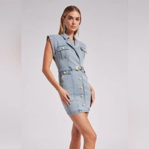 $345 Generation Love - Luey Denim Dress - Light Blue - Picture 1 of 6