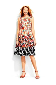 Neu mit Etikett Talbots Cascading Garden MOHNBLUMEN Blumendruck Kleid 16W - Bild 1 von 9