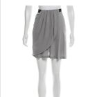 Alexander Wang Grey Rayon Slinky, Draped Skirt Sz 0 Retail $450