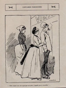 1908 -- HUMOUR GREVIN FANTAISIES PARISIENNES 3K733 - Picture 1 of 1