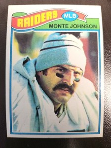 1977 Topps Monte Johnson NRMT card #77.