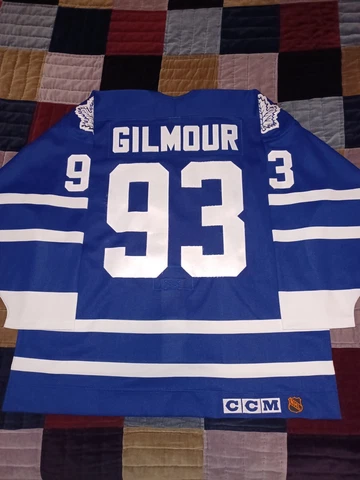 1992-93 Toronto Maple Leafs Doug Gilmour CCM Pro Jersey 52 Fight Strap Ultrafil Cover