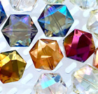 14x16mm Faceted Shiny Multi-color Crystal Quartz Loose Beads 12pcs