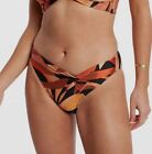 $95 Jets Women's Black Solari Twist-Front Bikini Bottom Swimwear Size AUS10/US6