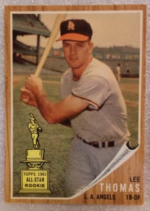 Tarjeta coleccionable 1962 Topps Lee Thomas "1961 All-Star Rookie" (#154) - Imagen 1 de 2