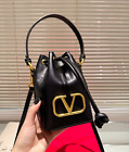 Valentino Women's Black Soft Leather Mini Handbag Crossbody Bag