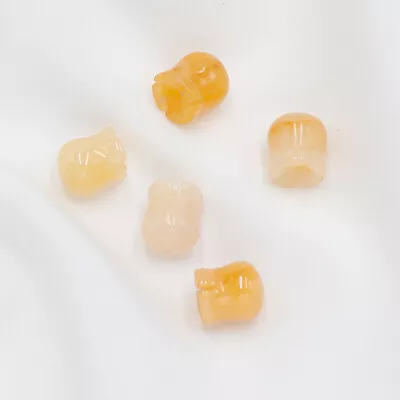 20pcs Natural Yellow Jade Stone Lily of The Valley Flower Pendant Beads DIY - Image 1 of 4