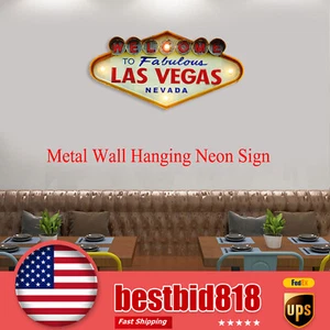 Welcome to Las Vegas Fabulous Nevada LED Leuchtreklame Licht Metall Fenster Deko - Bild 1 von 20