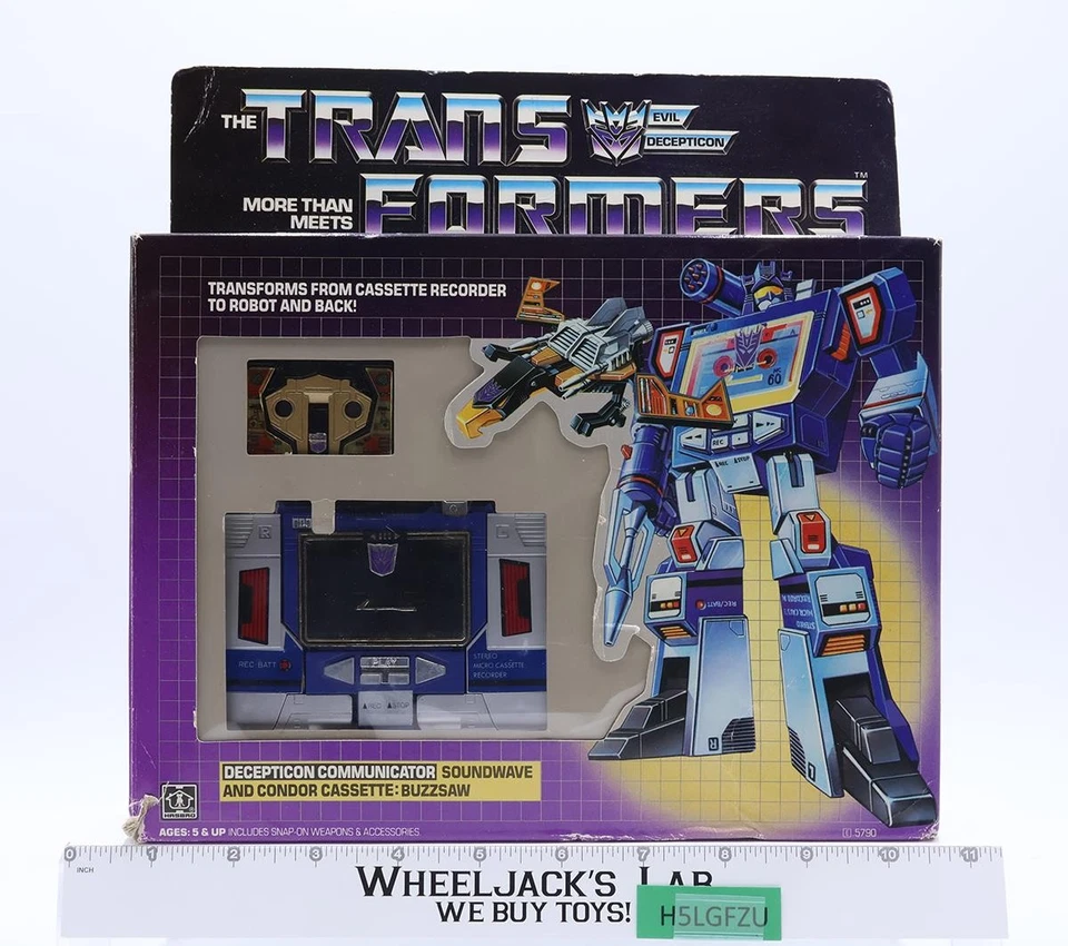 Soundwave & Buzzsaw 100 % completo con caja e inserto Transformers G1 1984 vintage Foto 1 de 4