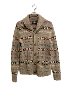 RRL Fair Isle pattern shawl collar cardigan Size: S Brown Men - Picture 1 of 6