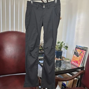 Pantalone prAna Halle donna taglia 0 nero cuciture interne regolari 32 escursionismo arrampicata outdoor - Foto 1 di 7