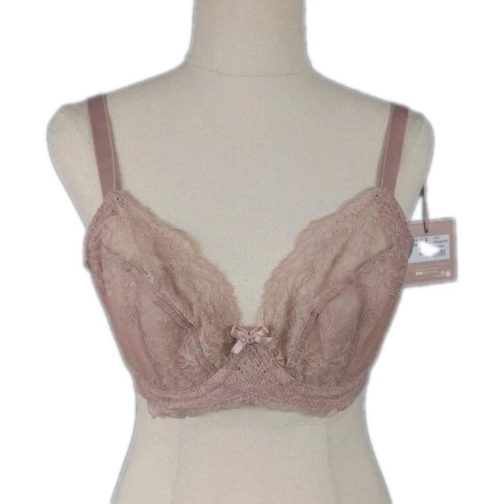 Panache Ana Plunge Womens Bra Size 10E Vintage Stretch Lace Powermesh Lingerie - image 1 of 4