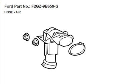 Conjunto de mangueira de duto de ar Ford Part 2016-2020 Edge/Fusion/MKZ F2GZ-9B659-G - Imagem 1 de 3
