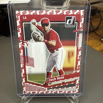 Zach Neto 2023 Donruss #103  18/100 RARE RC rookie SP 💯 One Hundred Parallel - Image 1 of 2
