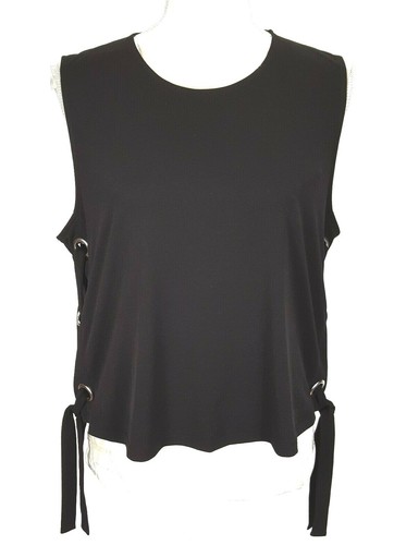 Michael Kors Camisole Black Sleeveless Tank Slim Fit Women Size XL Women