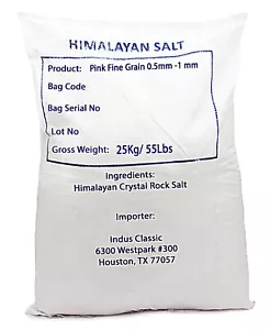 IndusClassic Bulk Natürlicher Himalaya Essbar Rosa Kochen Kristall Meersalz - 55 Pfund - Bild 1 von 10